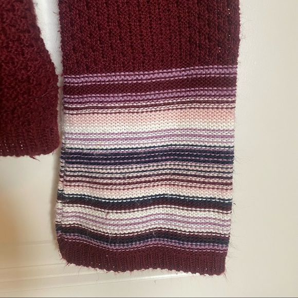 Maurices Burgundy Long Sleeve Chunky Knit Sweater - Picture 4 of 10